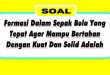 Formasi 5-4-1 adalah pilihan yang tepat bagi tim yang ingin membangun pertahanan yang kuat dan solid